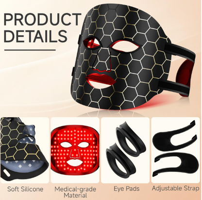 Red Light Therapy Mask for Face,Led Light Therapy Mask FM-01, Portable Red Light Therapy Mask (1PC)