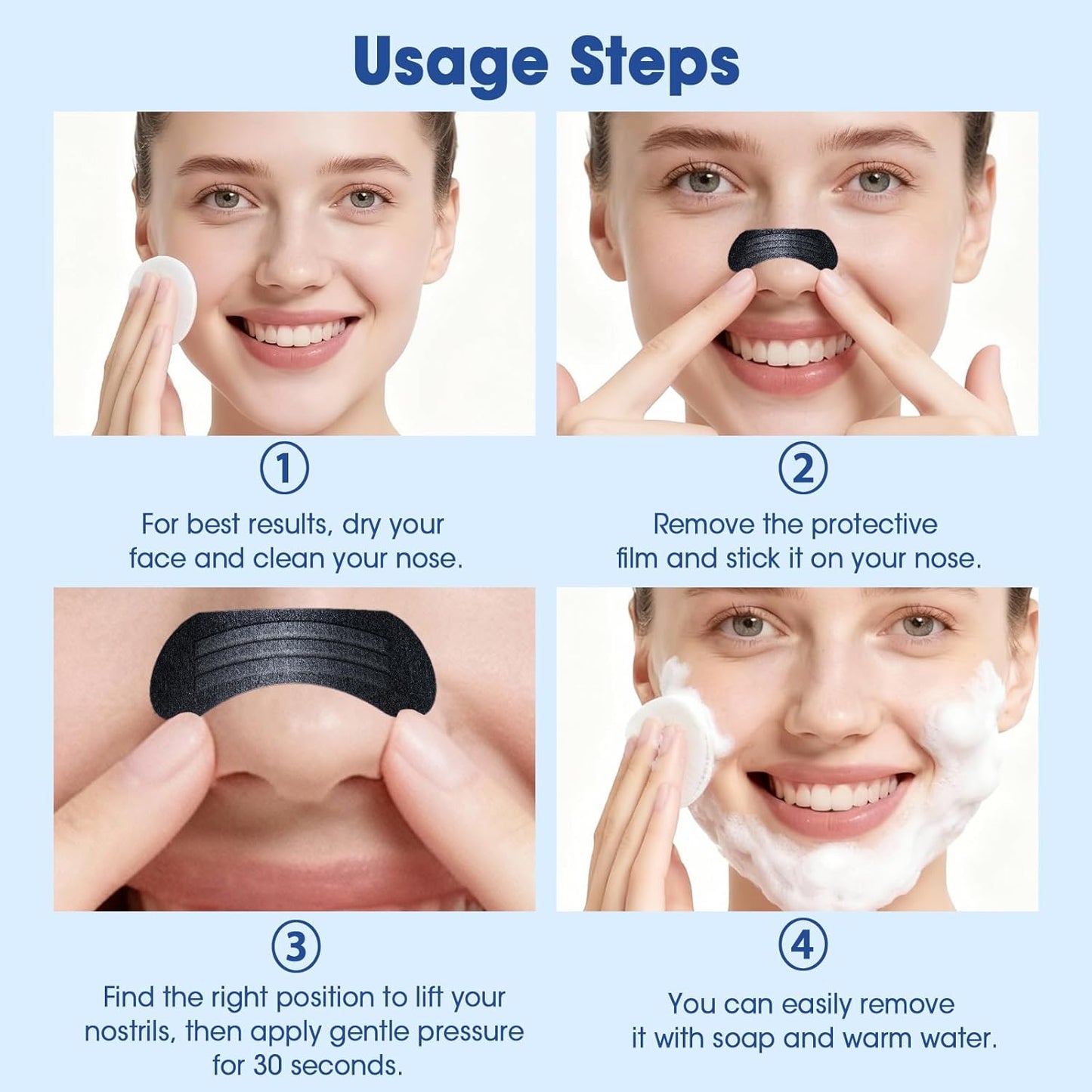 Nasal Strips for Snoring, Extra Strength Nose Strips for Breathing (60 Ct)
