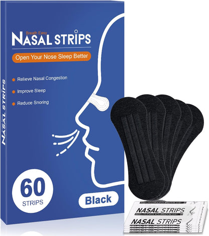 Nasal Strips for Snoring, Extra Strength Nose Strips for Breathing (60 Ct)